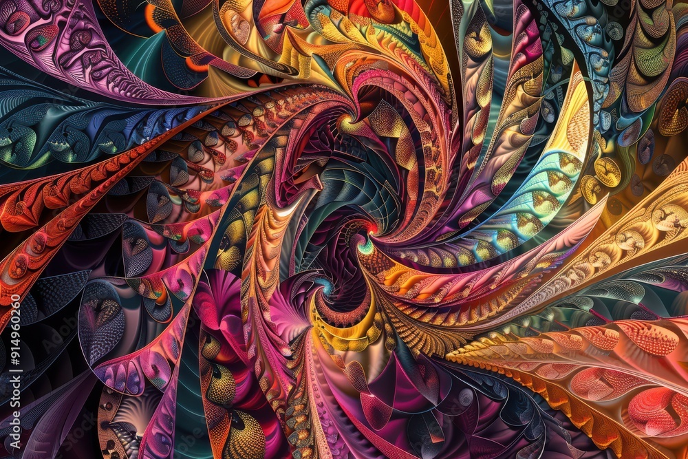 Colorful Abstract Fractal Patterns Colorful Abstract Fractal Patterns