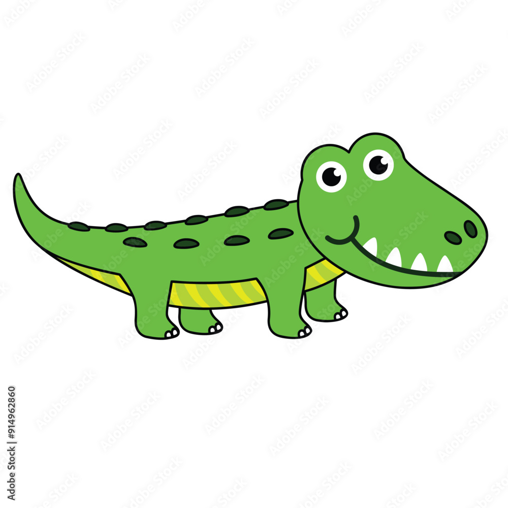 Obraz premium Crocodile cartoon vector illustration