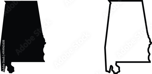 alabama state isolated on a transparent background