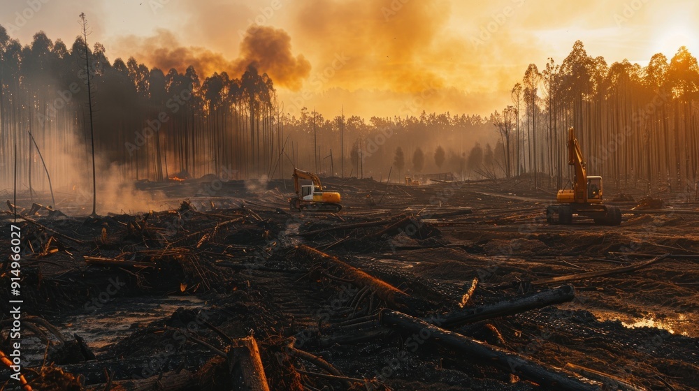 Deforestation and Fire in a Forest Deforestation and Fire in a Forest