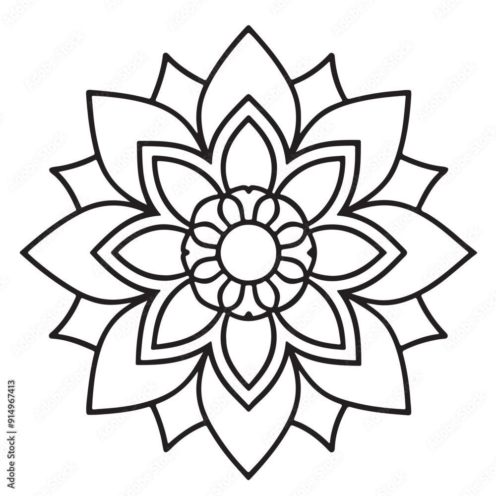Blossom Mandala Shape. Circular pattern in form of mandala, tattoo, decoration. Decorative ornament in ethnic oriental style. Blossom Mandala Shape. Circular pattern in form of mandala, tattoo, decoration. Decorative ornament in ethnic oriental style.