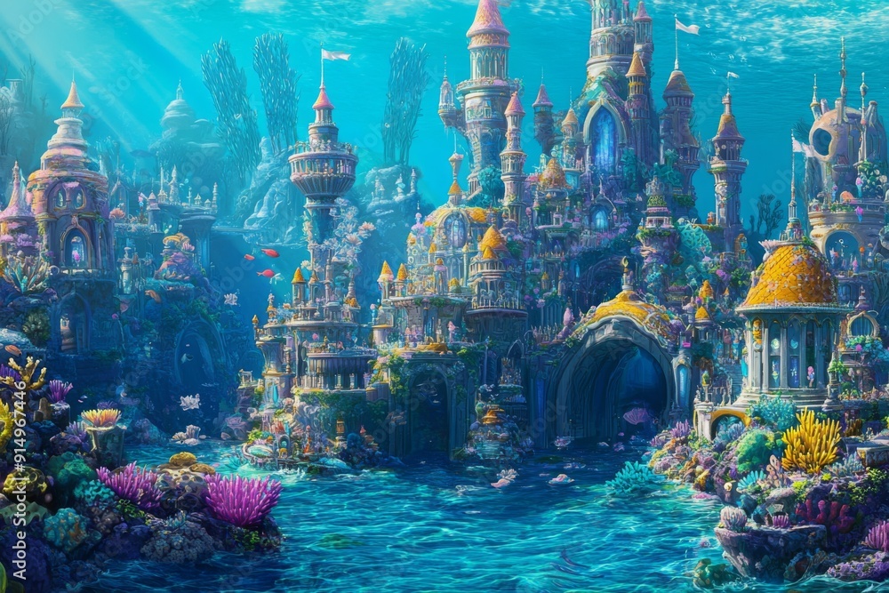 Underwater Enchantment: A Fantasy Coral Kingdom with Animated Coral ...