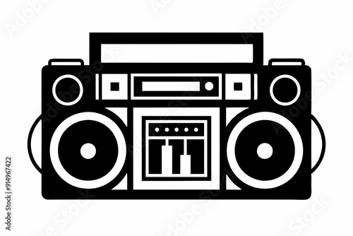 Urbanpulse Boombox Emblematic Graphics Beatbox Brigade Style Icon Symbol photo