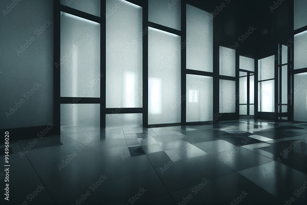 Fototapeta premium Ominous empty hallway