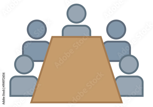 Grupo de personas de una empresa reunidos en una mesa