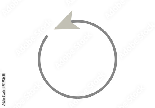 Flecha gris circular de recargar pagina web