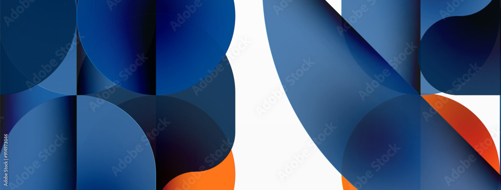 Minimal round shapes geometric abstract background. Circle design. Trendy techno business template for wallpaper, banner, background or landing Minimal round shapes geometric abstract background. Circle design. Trendy techno business template for wallpaper, banner, background or landing