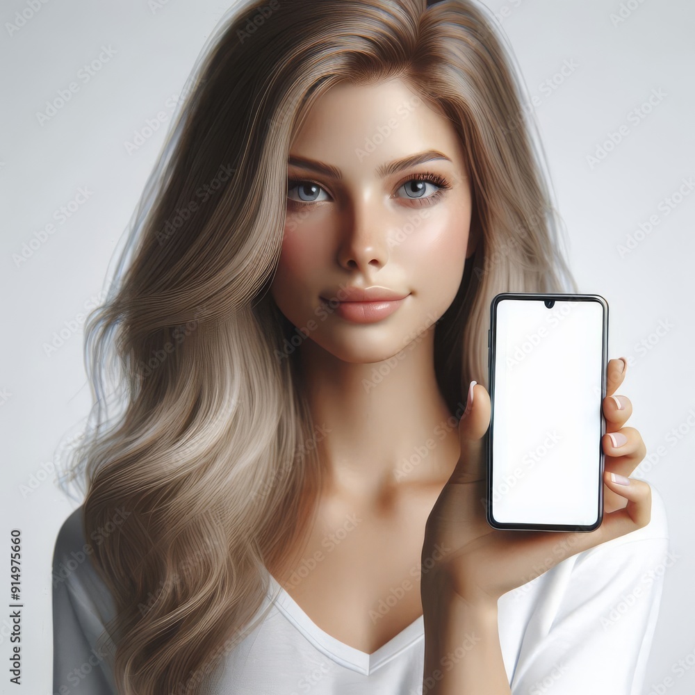 woman holding a mobile phone woman holding a mobile phone
