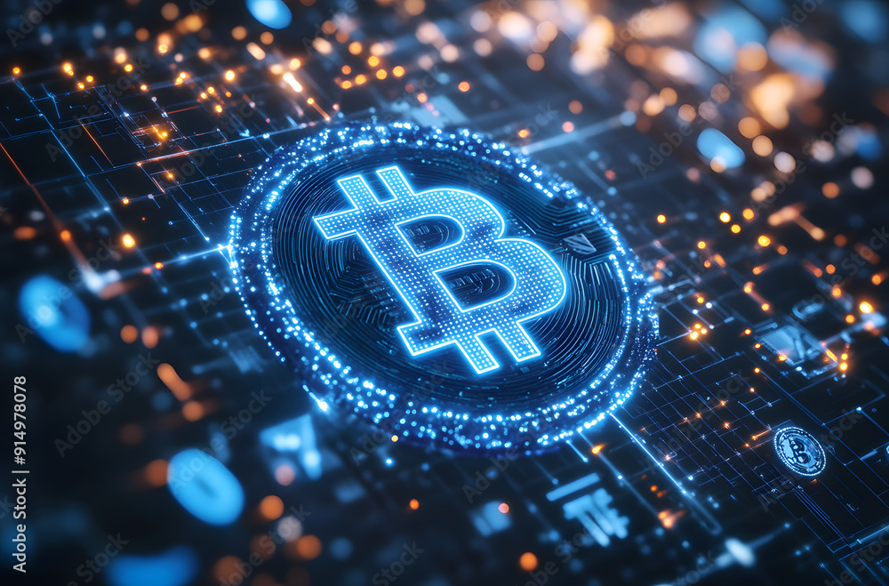 Three Hands Holding Black and White Bitcoin Logos in the Air Three Hands Holding Black and White Bitcoin Logos in the Air