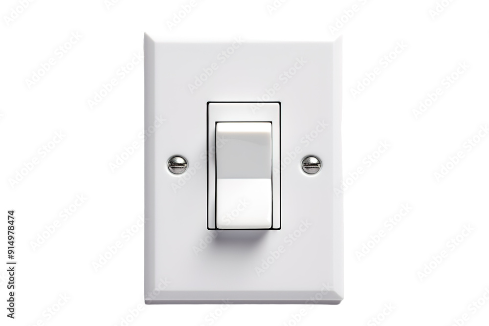 A Simple White Light Switch Illuminating a Room in a Cozy Home Environment on Transparent PNG Background. A Simple White Light Switch Illuminating a Room in a Cozy Home Environment on Transparent PNG Background.