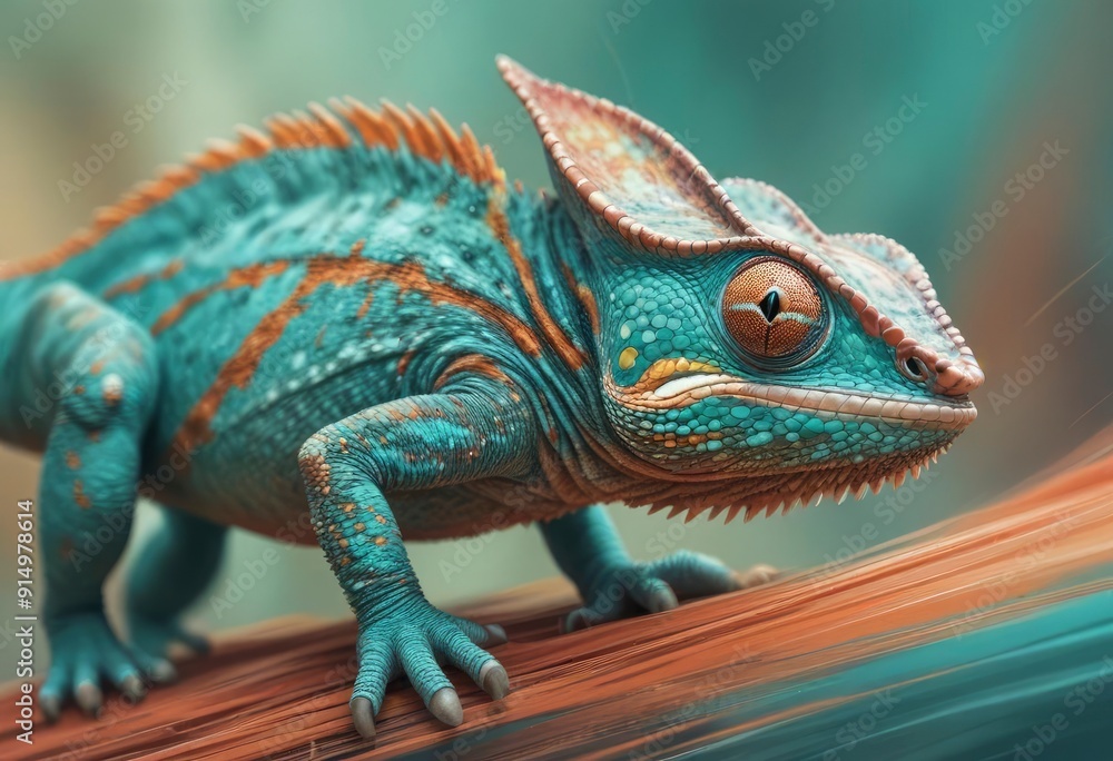 Obraz premium Chameleon background , ai