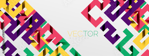 Color bend lines with shadow texture effect. Vector Illustration For Wallpaper, Banner, Background, Card, Book Illustration, landing page