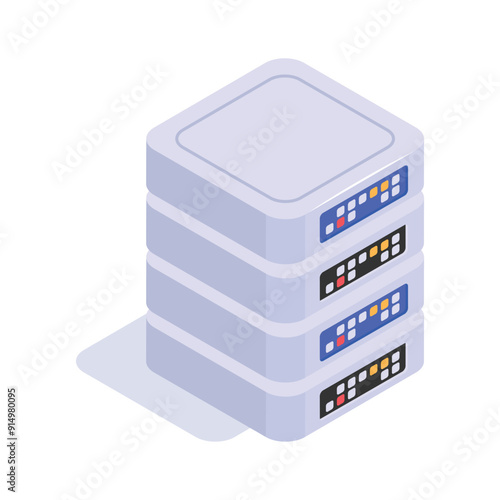 Take a look at this creatively crafted data server isometric icon