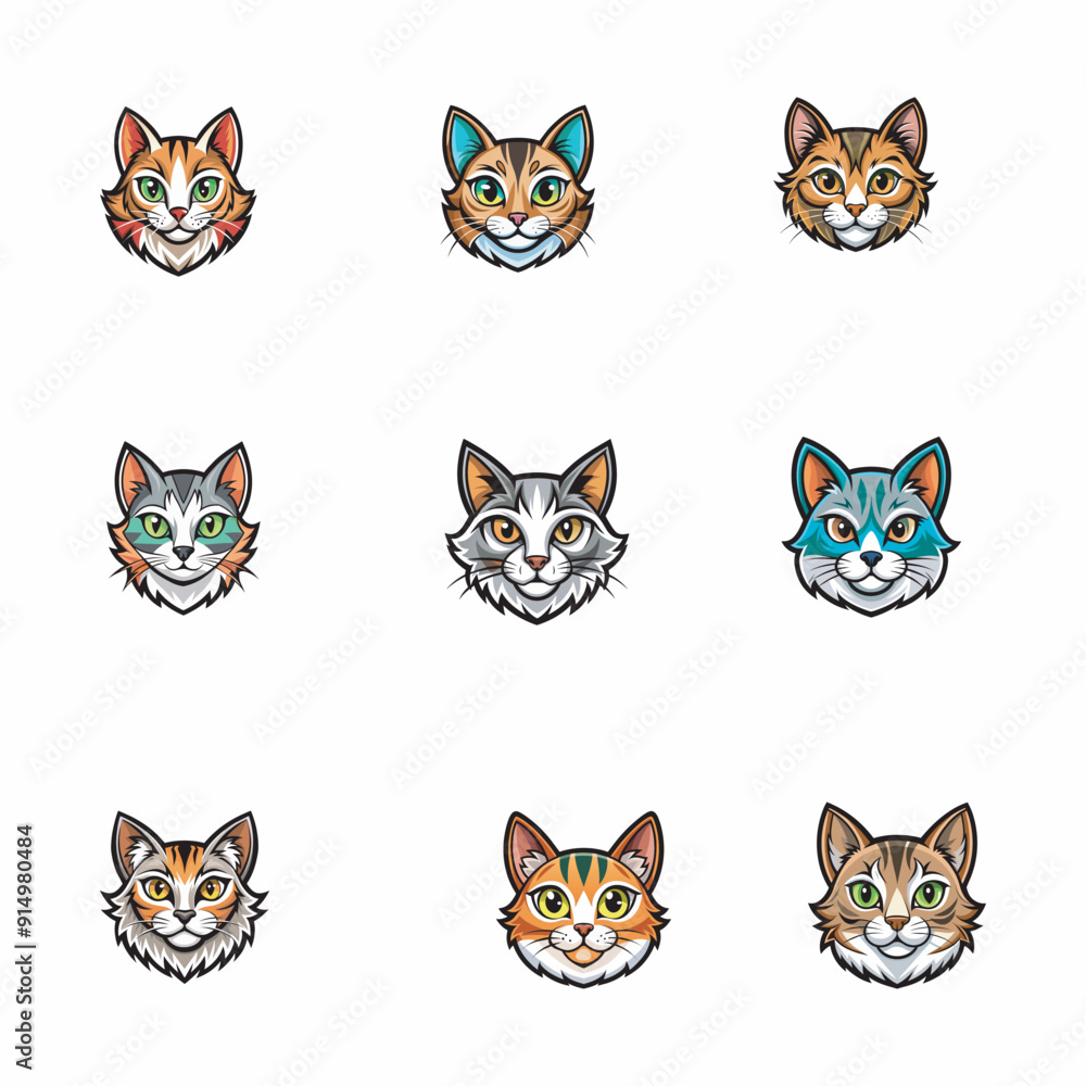 set of cats set of cats