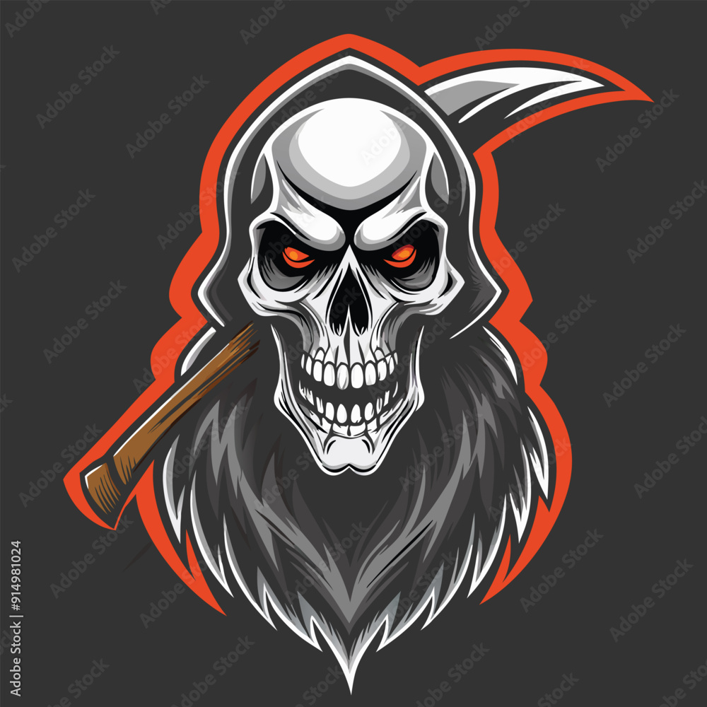 Fototapeta premium Skull vector for logo, t-shirt, template and so on