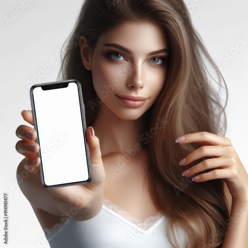 woman holding a mobile phone