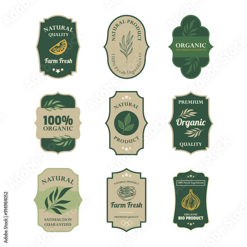 label badge vector set