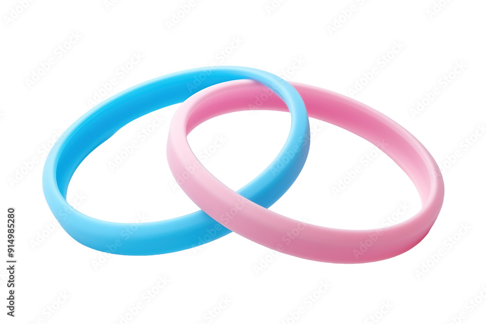 Colorful Silicone Wristbands Intertwined on a Bright White Background Reflecting Friendship and Unity Celebrating Special Moments on Transparent PNG Background. Colorful Silicone Wristbands Intertwined on a Bright White Background Reflecting Friendship and Unity Celebrating Special Moments on Transparent PNG Background.