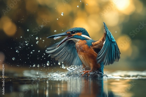 Female Kingfisher emerging from the water after an unsuccessful dive to grab a fish. Taking photos of these beautiful birds is addicitive now I need to go back again, ai