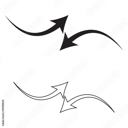 up down arrow navigation direction vector eps 10