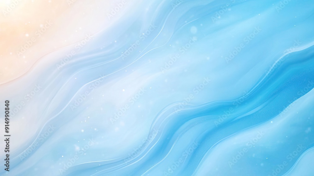 Abstract blue and white background with wavy lines and light effect. Abstract blue and white background with wavy lines and light effect.