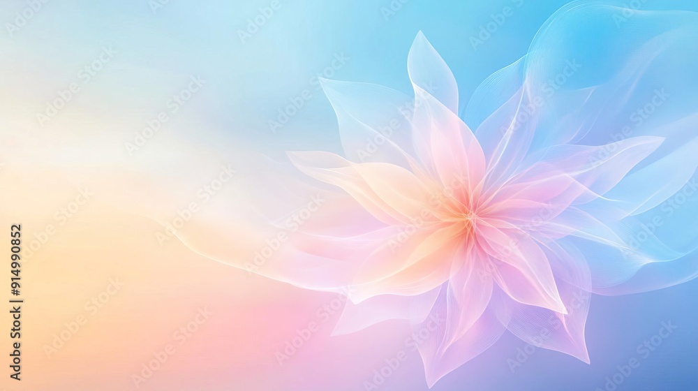 Fototapeta premium Abstract floral background with soft pastel colors.