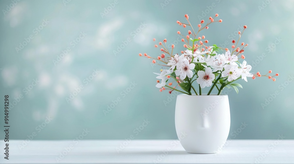 Fototapeta premium Serene flower arranging session, ikebana style.