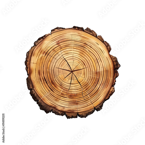 Cross section of tree trunk I Tree ring I wood slices vector