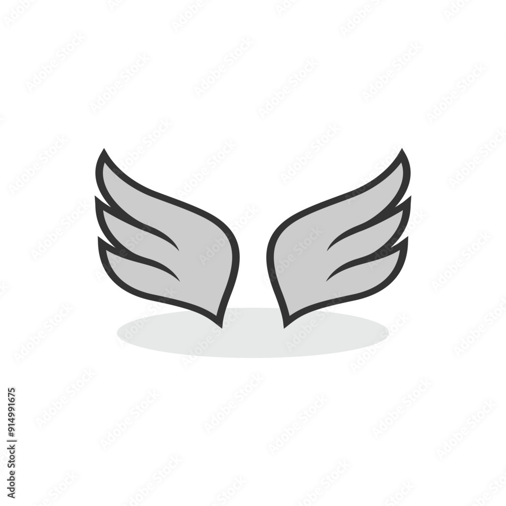 Angel wings icon isolated vector illustration. Angel wings icon isolated vector illustration.