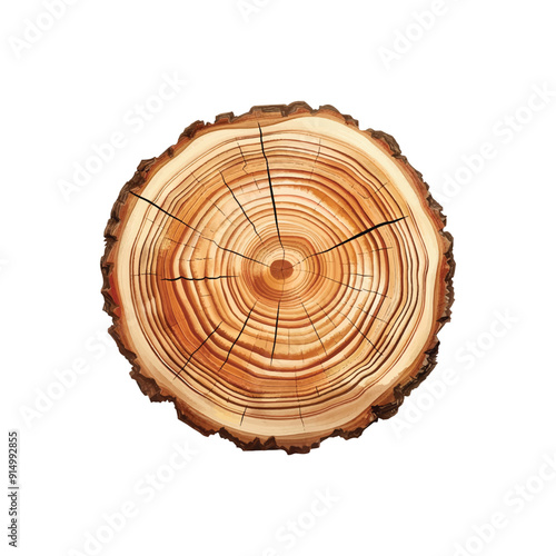Cross section of tree trunk I Tree ring I wood slices vector