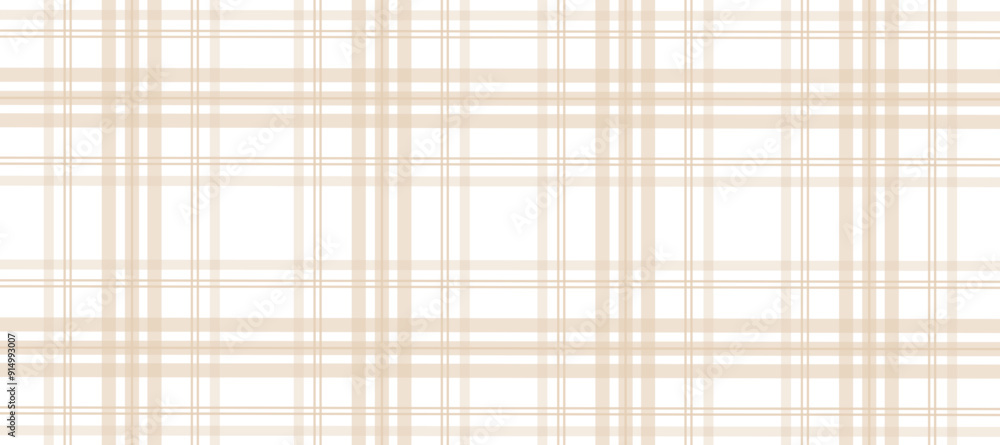Beige and white plaid fabric texture background Beige and white plaid fabric texture background