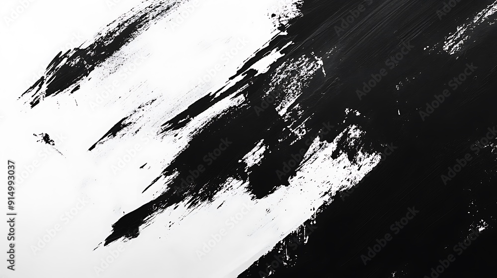 Black and White Abstract Paint Swatch Black and White Abstract Paint Swatch