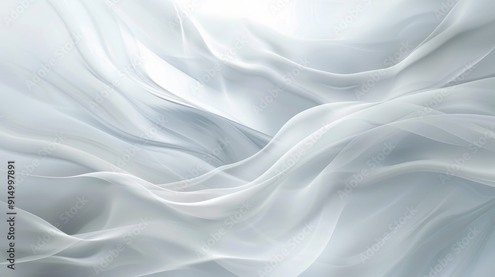 Obraz premium Gentle waves of translucent fabric create an ethereal atmosphere filled with soft light
