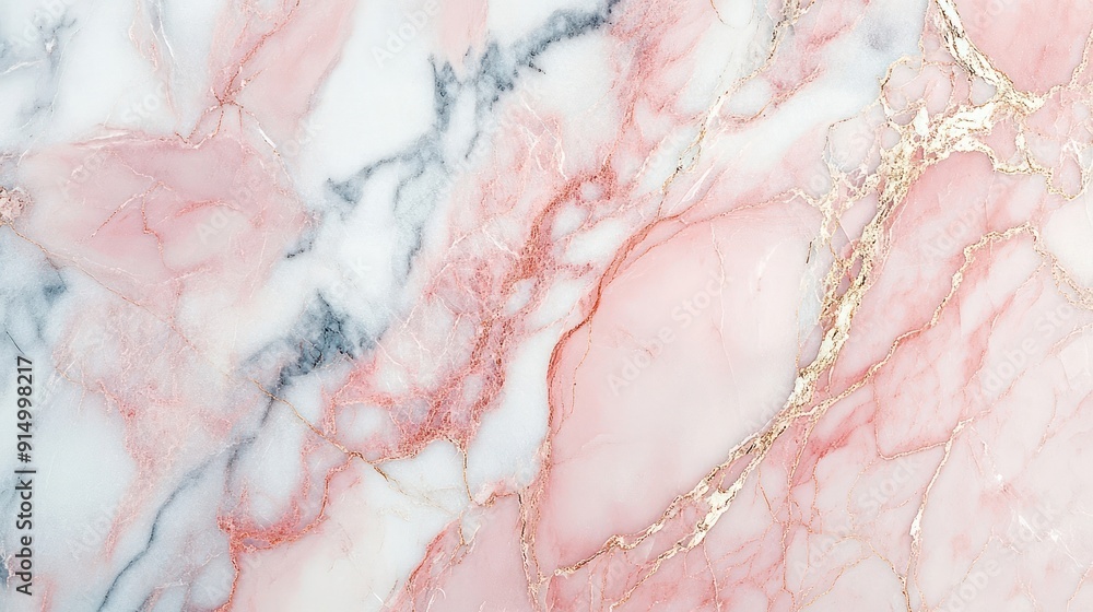 Abstract Marble Pattern with Pink and Gold Veins Abstract Marble Pattern with Pink and Gold Veins