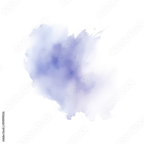 Indigo ink splash on transparent background