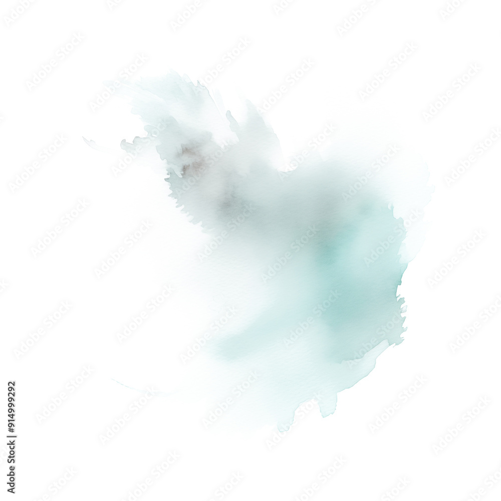 Ink splash of turquoise color on a transparent background Ink splash of turquoise color on a transparent background