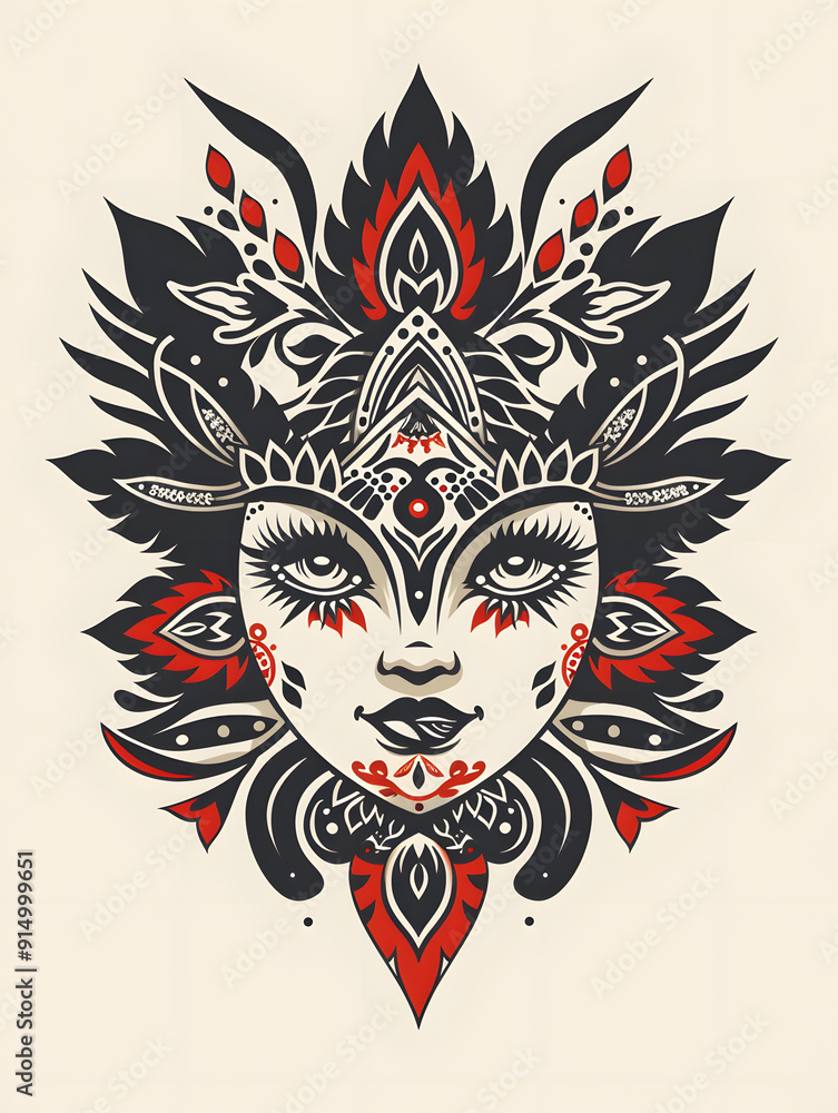 art novou girl traditional tattoo illustration art novou girl traditional tattoo illustration