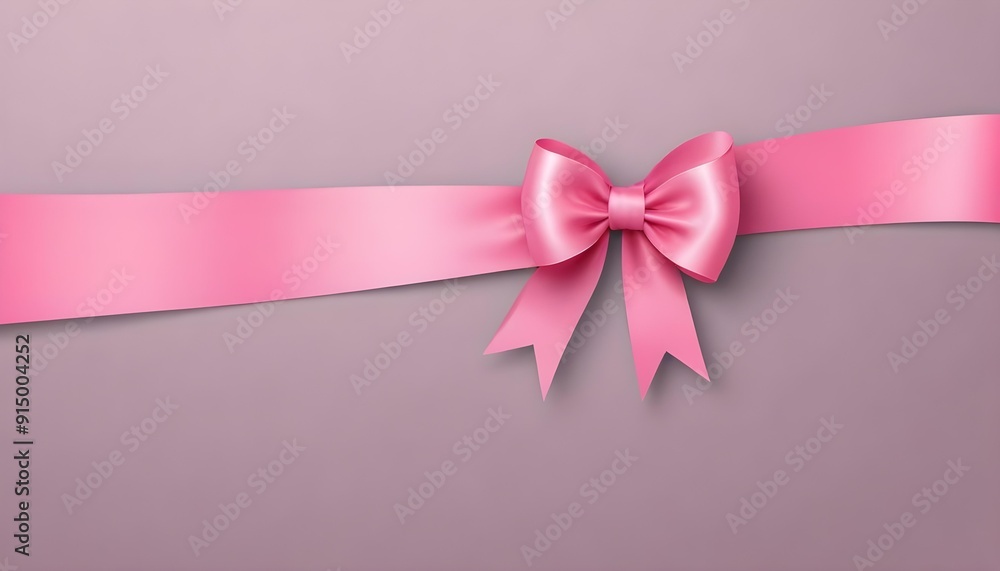 A large pink bow on a pink background A large pink bow on a pink background