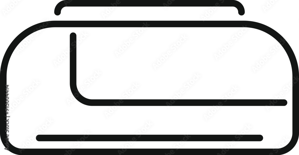 Simple line art icon of a wall mounted air conditioner unit, perfect for websites and apps Simple line art icon of a wall mounted air conditioner unit, perfect for websites and apps