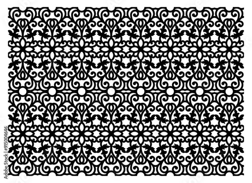 Seamless Floral Vector Repeating Background PNG Design