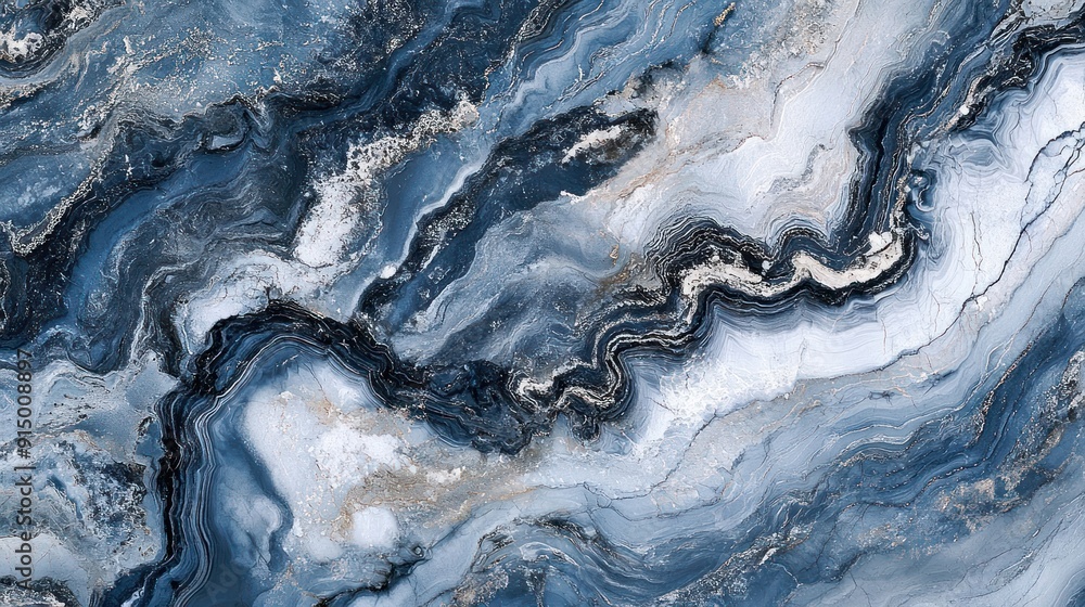 Abstract Swirling Blue and White Marble Texture Abstract Swirling Blue and White Marble Texture