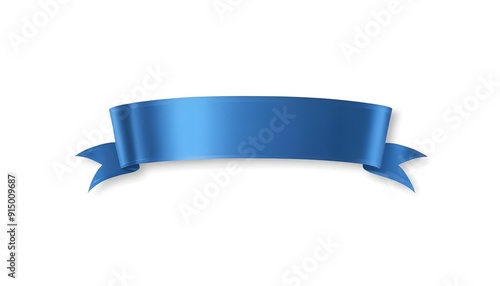 blue banner with ribbon