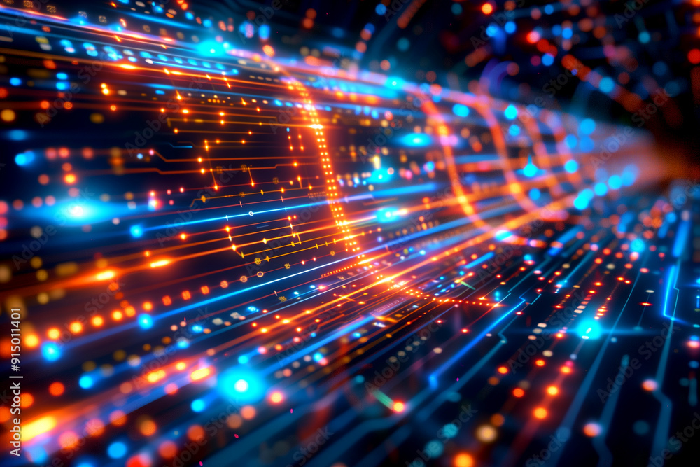 A colorful, glowing line of code that appears to be a computer network. The colors are bright and vibrant, giving the impression of a futuristic, high-tech environment A colorful, glowing line of code that appears to be a computer network. The colors are bright and vibrant, giving the impression of a futuristic, high-tech environment