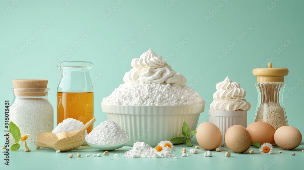 Set of Baking ingredients and kitchen utensil icons,Vector flat cartoon illustration,baking flour,eggs,milk,sugar,oil,jam,water for preparation bake vector,Cooking and recipe design elements set. Set of Baking ingredients and kitchen utensil icons,Vector flat cartoon illustration,baking flour,eggs,milk,sugar,oil,jam,water for preparation bake vector,Cooking and recipe design elements set.