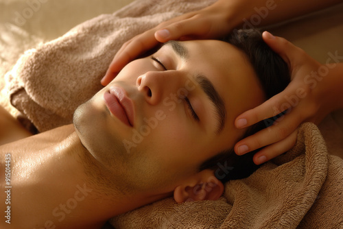 Face treatment man