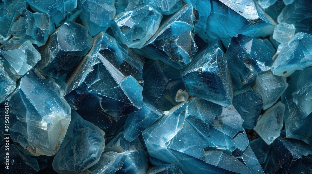 Close-up of Blue Crystal Formation. Close-up of Blue Crystal Formation.
