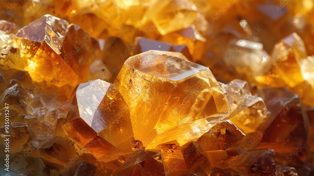 Close-up of Vibrant Orange Crystals. Close-up of Vibrant Orange Crystals.