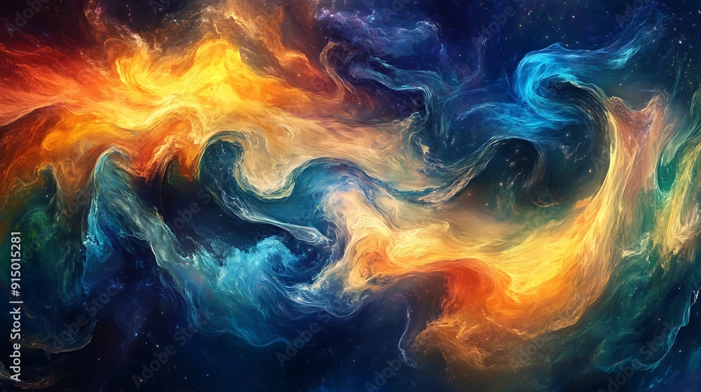 Abstract Cosmic Swirls of Color and Light Abstract Cosmic Swirls of Color and Light