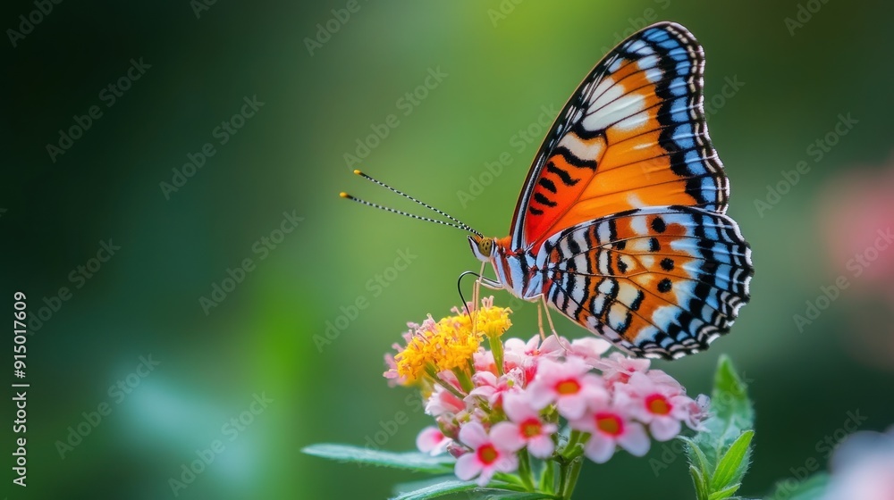 A Colorful Butterfly Perched on a Flower A Colorful Butterfly Perched on a Flower