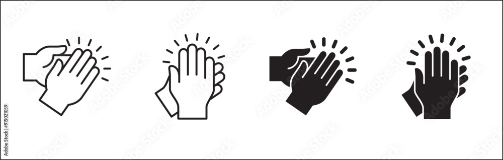 Hands clap symbol. Hand clapping icons. Applaud and acclamation sign. Simple flat icon of praise and cheering graphic design resource and illustration. Hands clap symbol. Hand clapping icons. Applaud and acclamation sign. Simple flat icon of praise and cheering graphic design resource and illustration.